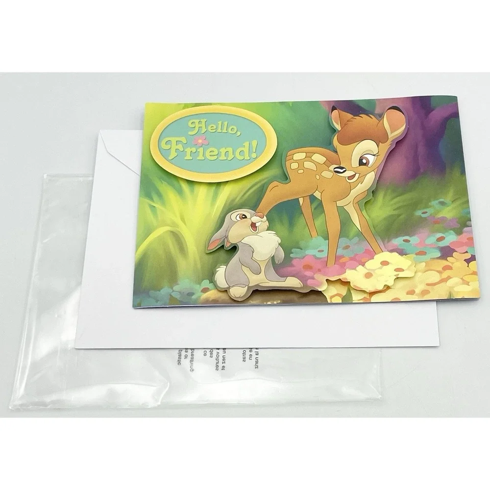 Disney Bambi Thumper Pop-Up Fold Out Story Greeting Card 2007 New Seasons 5‎ X 7